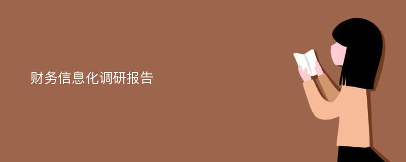 财务信息化调研报告